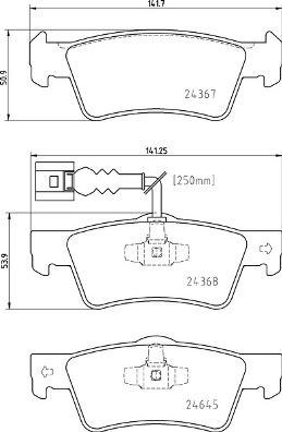 P 85 163 Sada brzdových destiček, kotoučová brzda PRIME LINE BREMBO