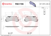 P85170N Sada brzdových destiček, kotoučová brzda BREMBO NAO LINE BREMBO