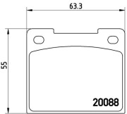 P 86 001 Sada brzdových destiček, kotoučová brzda PRIME LINE BREMBO