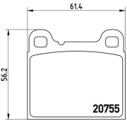 P 86 002 Sada brzdových destiček, kotoučová brzda PRIME LINE BREMBO