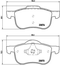 P 86 016 Sada brzdových destiček, kotoučová brzda PRIME LINE BREMBO