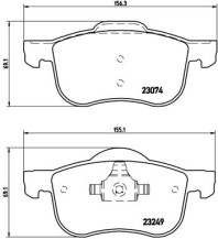 P 86 020 Sada brzdových destiček, kotoučová brzda PRIME LINE BREMBO