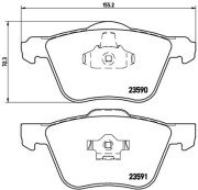 P 86 022 Sada brzdových destiček, kotoučová brzda PRIME LINE BREMBO