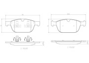 P86023N Sada brzdových destiček, kotoučová brzda BREMBO NAO LINE BREMBO