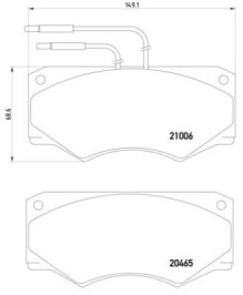 P A6 002 Sada brzdových destiček, kotoučová brzda PRIME LINE BREMBO