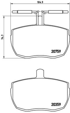 P A6 004 Sada brzdových destiček, kotoučová brzda PRIME LINE BREMBO