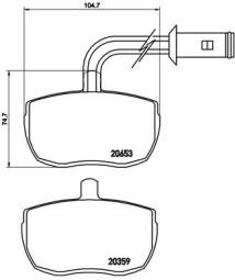 P A6 010 Sada brzdových destiček, kotoučová brzda PRIME LINE BREMBO