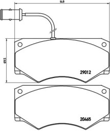 P A6 013 Sada brzdových destiček, kotoučová brzda PRIME LINE BREMBO