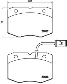 P A6 014 Sada brzdových destiček, kotoučová brzda PRIME LINE BREMBO