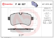 P A6 027 Sada brzdových destiček, kotoučová brzda PRIME LINE BREMBO