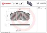 P B7 005 Sada brzdových destiček, kotoučová brzda PRIME LINE BREMBO