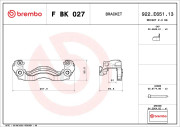 F BK 027 Sada drzaku brzdovych trmenu PRIME LINE BREMBO