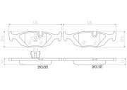 P06009N Sada brzdových destiček, kotoučová brzda BREMBO NAO LINE BREMBO