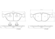 P06019N Sada brzdových destiček, kotoučová brzda BREMBO NAO LINE BREMBO