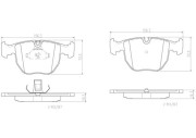 P06021N Sada brzdových destiček, kotoučová brzda BREMBO NAO LINE BREMBO