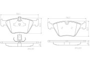 P06022N Sada brzdových destiček, kotoučová brzda BREMBO NAO LINE BREMBO