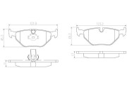 P06023N Sada brzdových destiček, kotoučová brzda BREMBO NAO LINE BREMBO