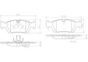 P06024N Sada brzdových destiček, kotoučová brzda BREMBO NAO LINE BREMBO