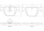 P06026N Sada brzdových destiček, kotoučová brzda BREMBO NAO LINE BREMBO