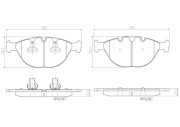 P06028N Sada brzdových destiček, kotoučová brzda BREMBO NAO LINE BREMBO