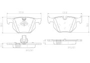 P06033N Sada brzdových destiček, kotoučová brzda BREMBO NAO LINE BREMBO