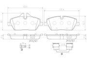 P06034N Sada brzdových destiček, kotoučová brzda BREMBO NAO LINE BREMBO