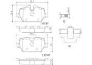 P06037N Sada brzdových destiček, kotoučová brzda BREMBO NAO LINE BREMBO