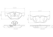 P06038N Sada brzdových destiček, kotoučová brzda BREMBO NAO LINE BREMBO