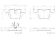 P06039N Sada brzdových destiček, kotoučová brzda BREMBO NAO LINE BREMBO