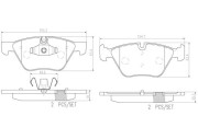 P06040N Sada brzdových destiček, kotoučová brzda BREMBO NAO LINE BREMBO