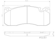 P06041N Sada brzdových destiček, kotoučová brzda BREMBO NAO LINE BREMBO