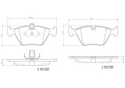 P06042N Sada brzdových destiček, kotoučová brzda BREMBO NAO LINE BREMBO