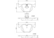 P06044N Sada brzdových destiček, kotoučová brzda BREMBO NAO LINE BREMBO