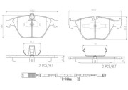 P06045N Sada brzdových destiček, kotoučová brzda BREMBO NAO LINE BREMBO