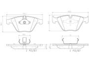 P06046N Sada brzdových destiček, kotoučová brzda BREMBO NAO LINE BREMBO