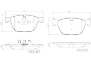 P06049N Sada brzdových destiček, kotoučová brzda BREMBO NAO LINE BREMBO