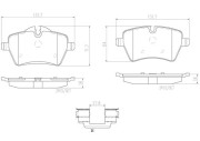 P06051N Sada brzdových destiček, kotoučová brzda BREMBO NAO LINE BREMBO