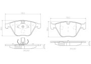 P06054N Sada brzdových destiček, kotoučová brzda BREMBO NAO LINE BREMBO