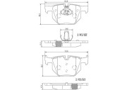 P06056N Sada brzdových destiček, kotoučová brzda BREMBO NAO LINE BREMBO