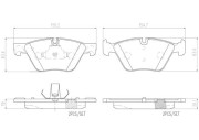 P06060N Sada brzdových destiček, kotoučová brzda BREMBO NAO LINE BREMBO