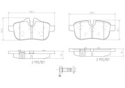 P06062N Sada brzdových destiček, kotoučová brzda BREMBO NAO LINE BREMBO