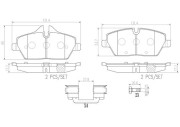 P06067N Sada brzdových destiček, kotoučová brzda BREMBO NAO LINE BREMBO