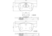 P06070N Sada brzdových destiček, kotoučová brzda BREMBO NAO LINE BREMBO