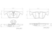 P06071N Sada brzdových destiček, kotoučová brzda BREMBO NAO LINE BREMBO