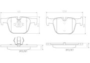 P06072N Sada brzdových destiček, kotoučová brzda BREMBO NAO LINE BREMBO