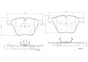 P06073N Sada brzdových destiček, kotoučová brzda BREMBO NAO LINE BREMBO