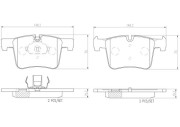 P06075N Sada brzdových destiček, kotoučová brzda BREMBO NAO LINE BREMBO