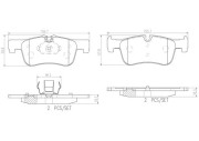 P06078N Sada brzdových destiček, kotoučová brzda BREMBO NAO LINE BREMBO