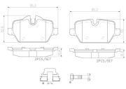 P06080N Sada brzdových destiček, kotoučová brzda PRIME LINE - Ceramic BREMBO