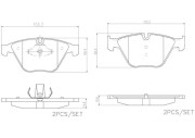 P06081N Sada brzdových destiček, kotoučová brzda BREMBO NAO LINE BREMBO